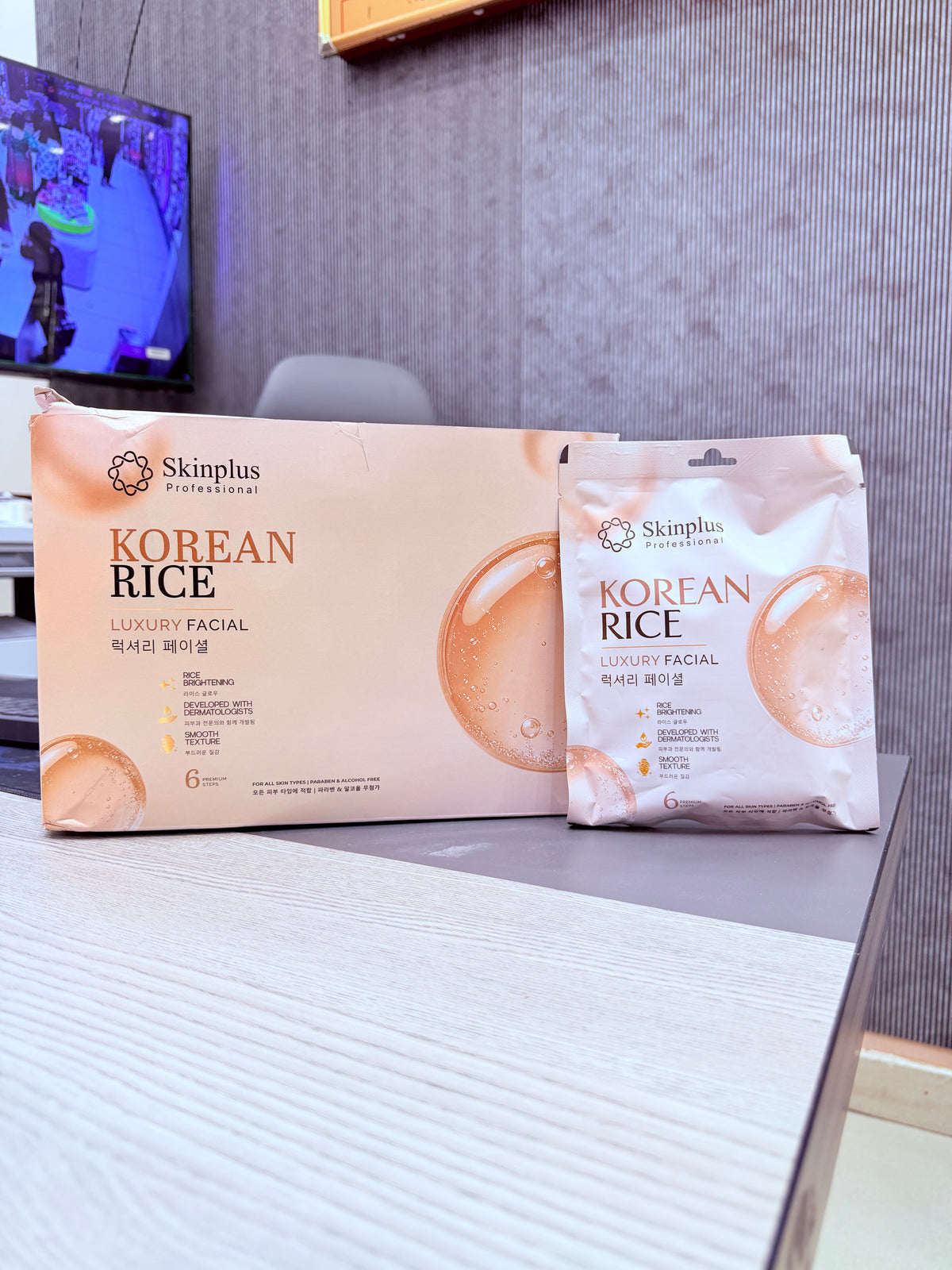 Skinplus Professional Korean Rice 6-Step Luxury Facial Kit – Brightening & Radiant Glow
