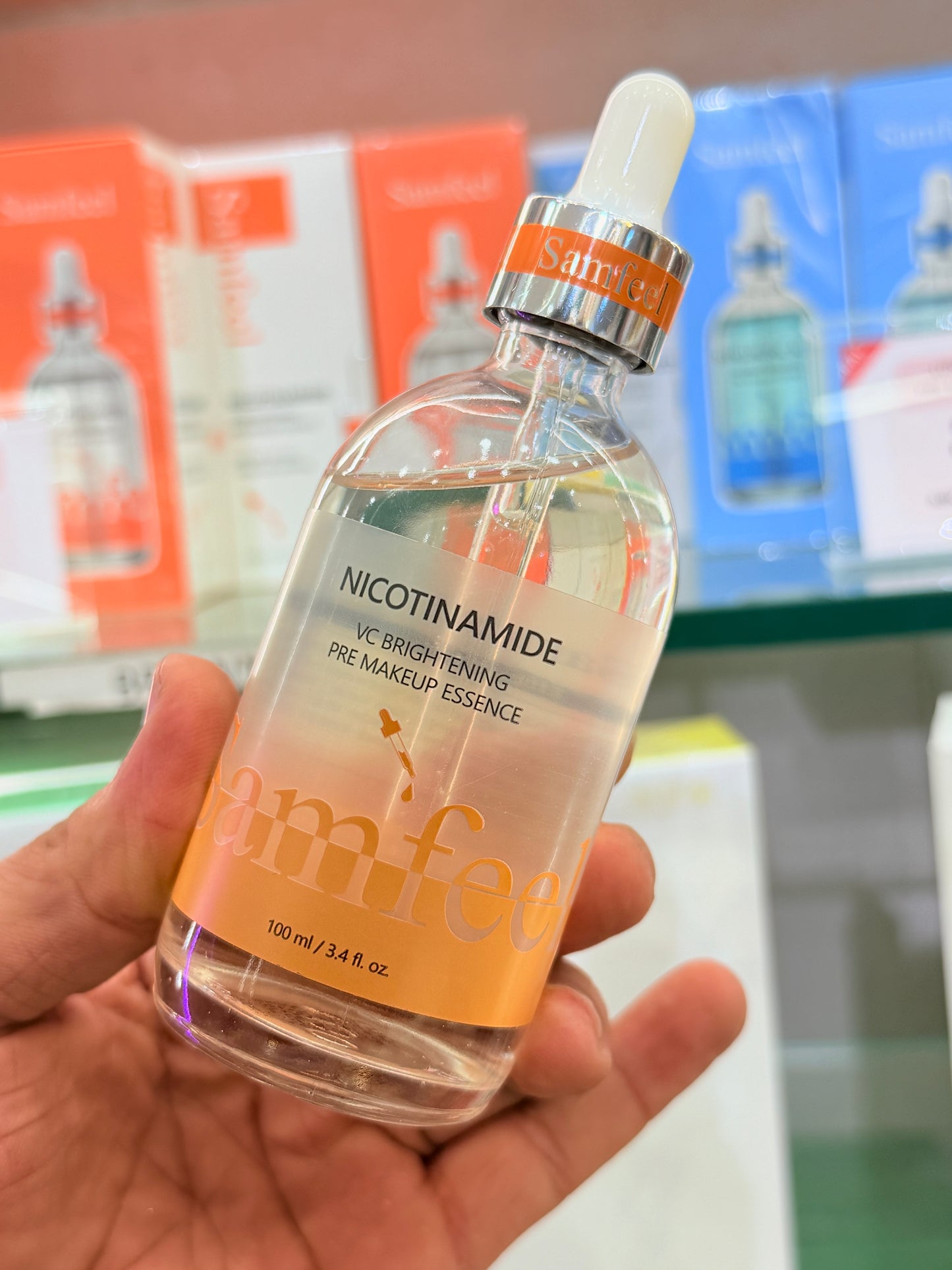 Samfeel Korean Niacinamide VC Pre-Makeup Essence ✨ Instant Brightening • Glass Skin Base • Makeup Booster | 100 ML