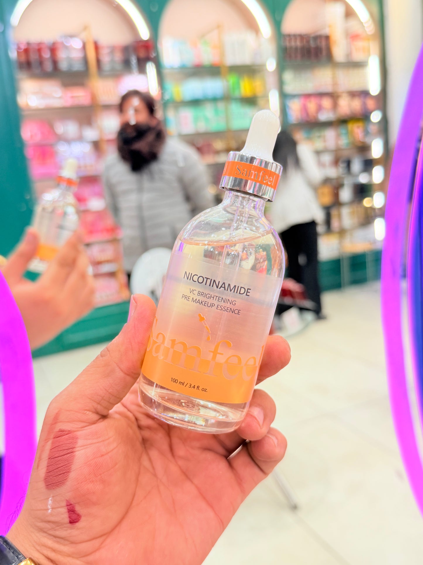 Samfeel Korean Niacinamide VC Pre-Makeup Essence ✨ Instant Brightening • Glass Skin Base • Makeup Booster | 100 ML