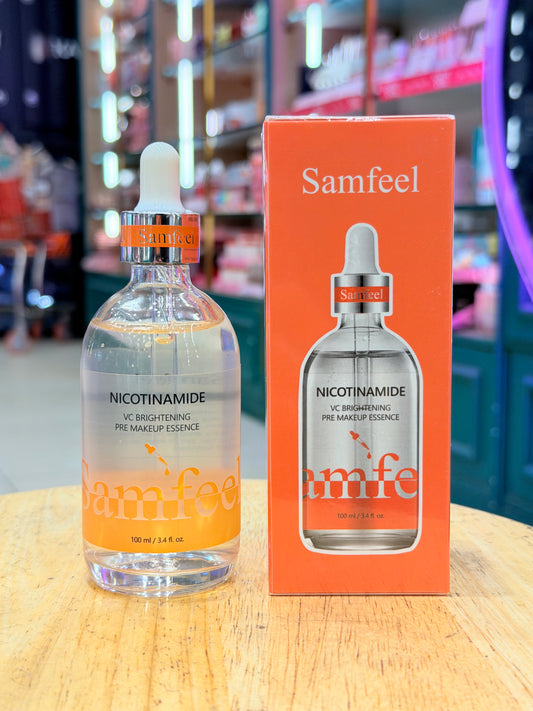 Samfeel Korean Niacinamide VC Pre-Makeup Essence ✨ Instant Brightening • Glass Skin Base • Makeup Booster | 100 ML