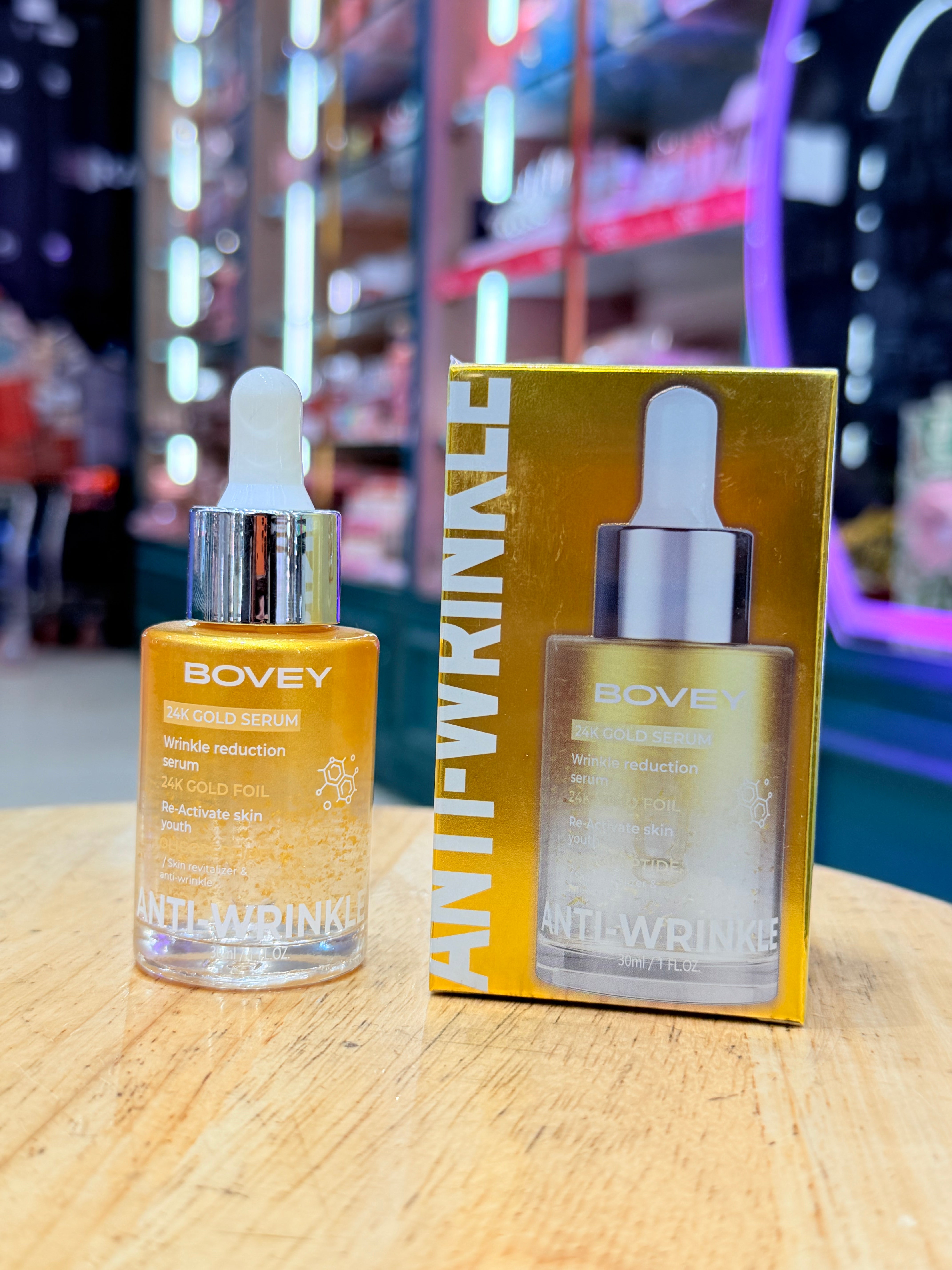 BOVEY Korean 24K Gold Anti-Wrinkle Serum ✨ Luxury Age-Defying • Fine Line Repair • Youth Boost Formula