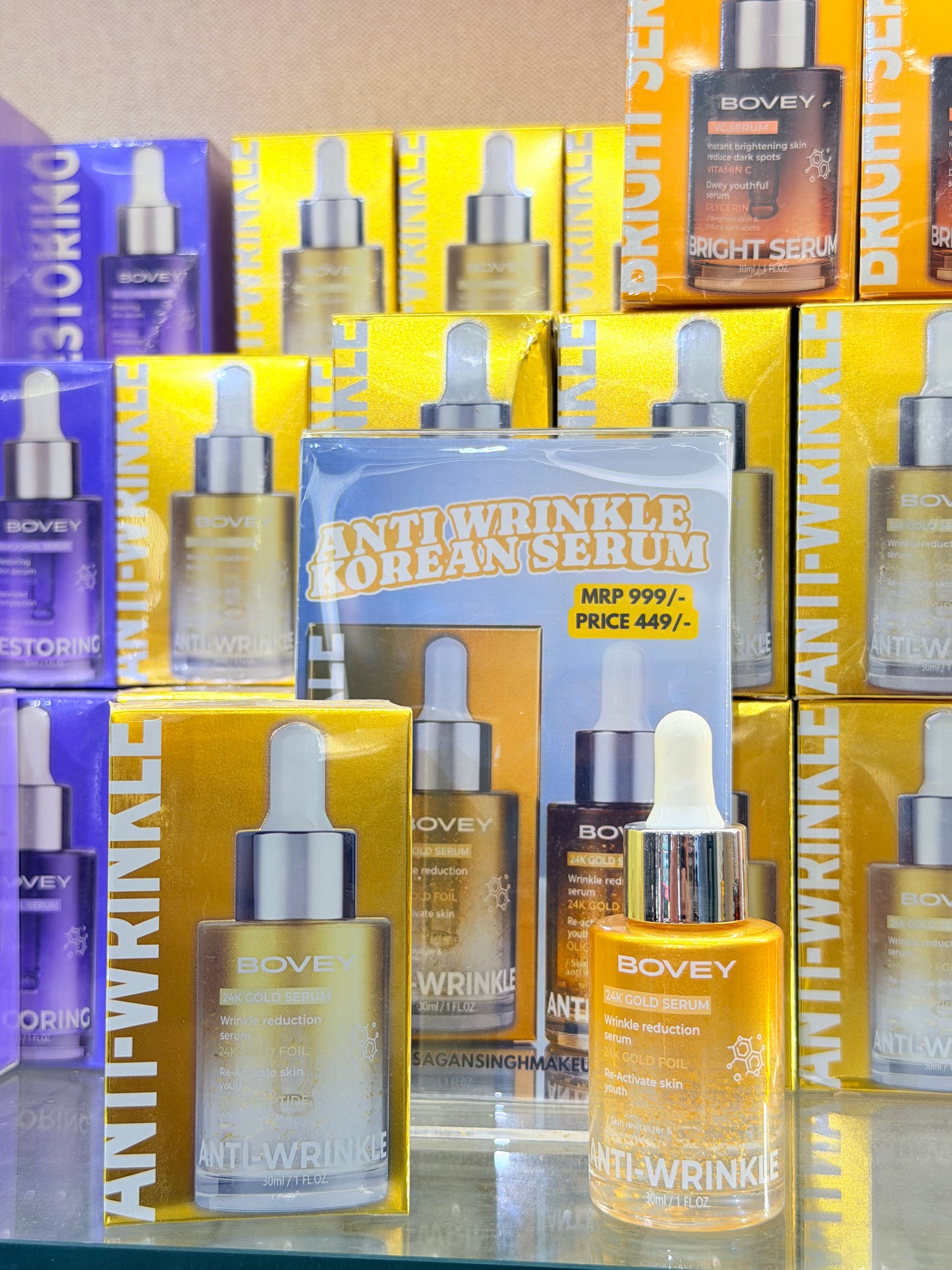 BOVEY Korean 24K Gold Anti-Wrinkle Serum ✨ Luxury Age-Defying • Fine Line Repair • Youth Boost Formula