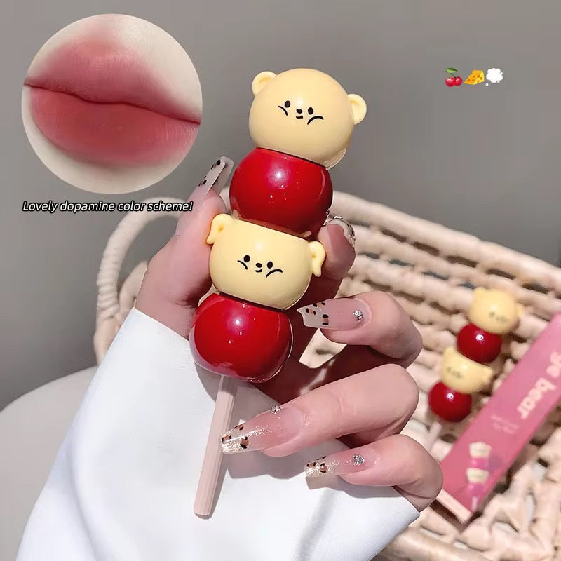 Korean Kawaii Bear Lip Tint 🐻🎀 | Juicy Velvet Glow ✨ | 6 Sweet Shades 🍓🍑