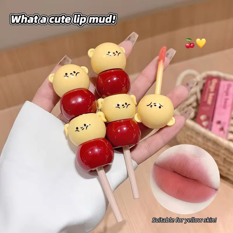 Korean Kawaii Bear Lip Tint 🐻🎀 | Juicy Velvet Glow ✨ | 6 Sweet Shades 🍓🍑