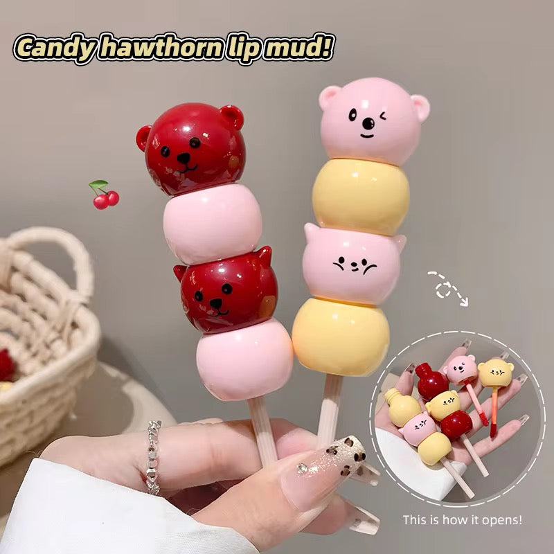 Korean Kawaii Bear Lip Tint 🐻🎀 | Juicy Velvet Glow ✨ | 6 Sweet Shades 🍓🍑