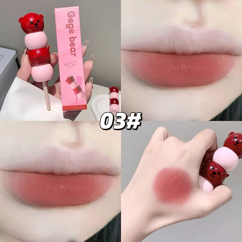 Korean Kawaii Bear Lip Tint 🐻🎀 | Juicy Velvet Glow ✨ | 6 Sweet Shades 🍓🍑
