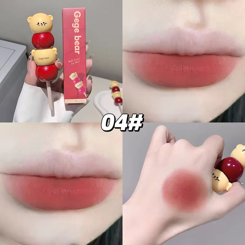 Korean Kawaii Bear Lip Tint 🐻🎀 | Juicy Velvet Glow ✨ | 6 Sweet Shades 🍓🍑