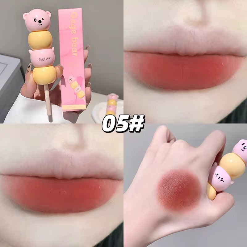 Korean Kawaii Bear Lip Tint 🐻🎀 | Juicy Velvet Glow ✨ | 6 Sweet Shades 🍓🍑