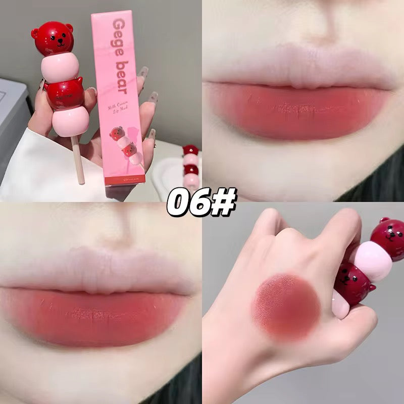 Korean Kawaii Bear Lip Tint 🐻🎀 | Juicy Velvet Glow ✨ | 6 Sweet Shades 🍓🍑
