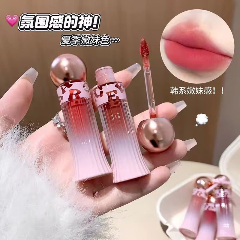 Gege Bear Korean Kawaii Lip Mud  🌷💗 | Soft Peach Pink Blur ✨