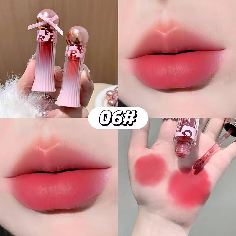 Gege Bear Korean Kawaii Lip Mud  🌷💗 | Soft Peach Pink Blur ✨