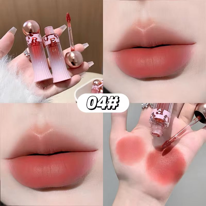 Gege Bear Korean Kawaii Lip Mud  🌷💗 | Soft Peach Pink Blur ✨