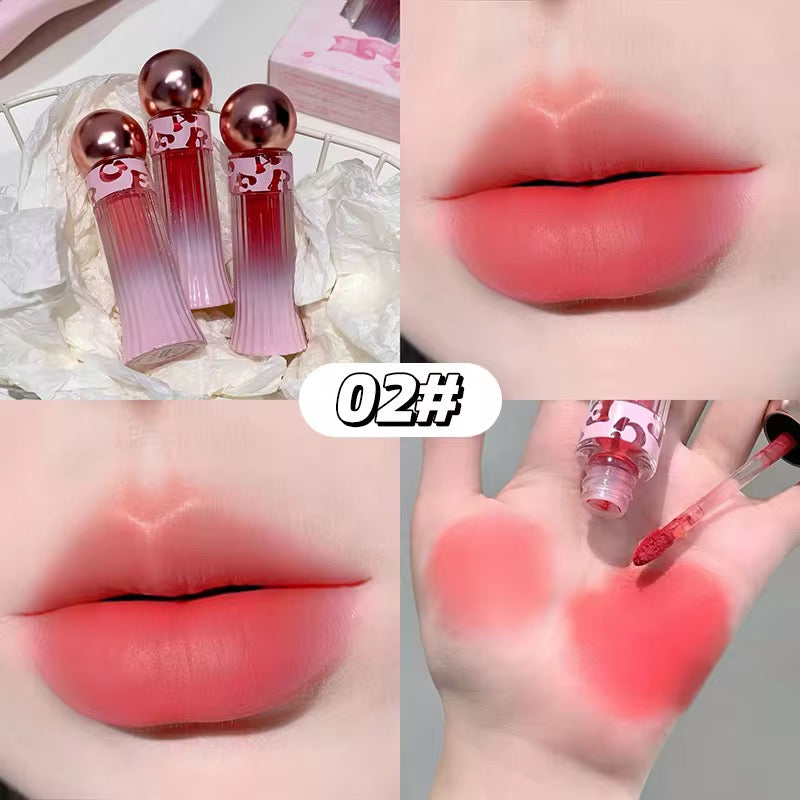 Gege Bear Korean Kawaii Lip Mud  🌷💗 | Soft Peach Pink Blur ✨