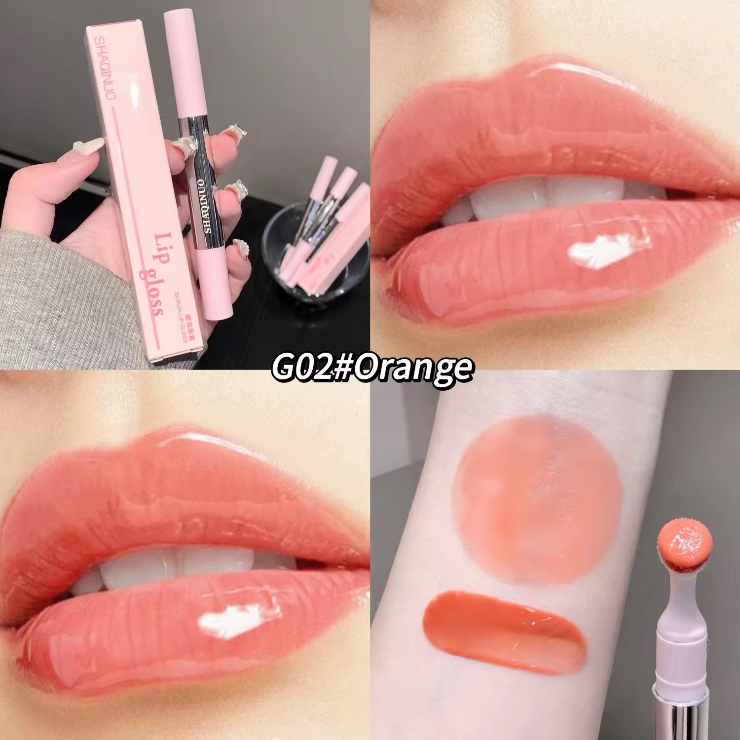 SHAQINUO Korean Click-Twist Lip Mud 💕✨ | Sponge Tip Blur Lips 🌸 | Non-Greasy Soft Matte