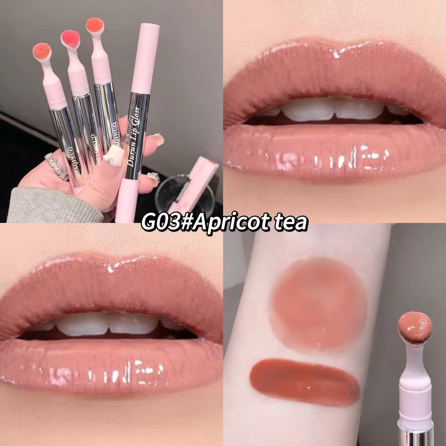 SHAQINUO Korean Click-Twist Lip Mud 💕✨ | Sponge Tip Blur Lips 🌸 | Non-Greasy Soft Matte