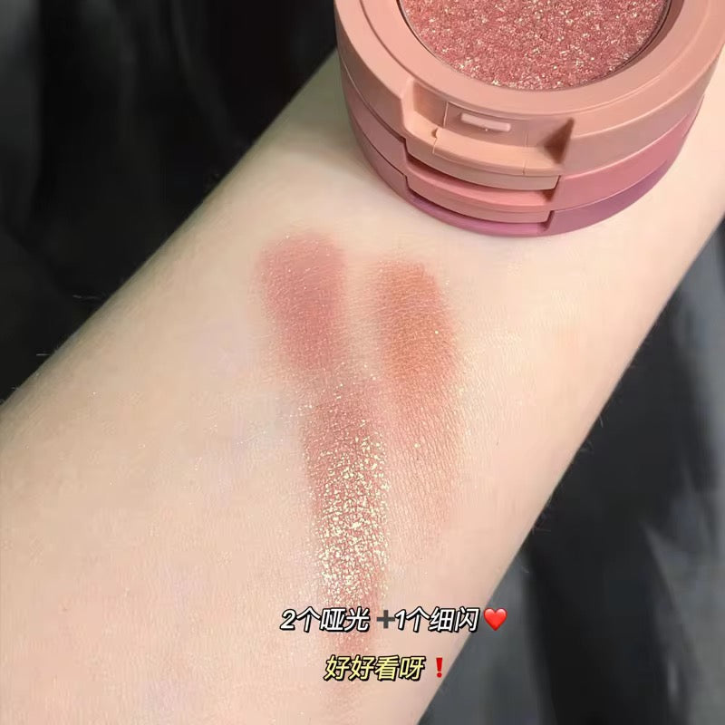 SHAQINUO Korean Eye Shadow Dish 👋✨ | Glitter & Matte Duo 💎 | Strawberry 🍓 & Cookies 🍪 Shades