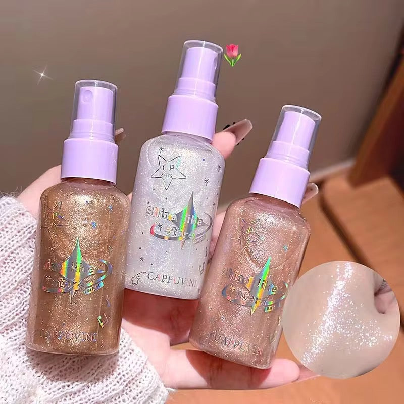 Korean Shimmer Glow Gel ✨💖 | Starry Glitter Highlighter 🌟 | Glass Skin Shine 💫