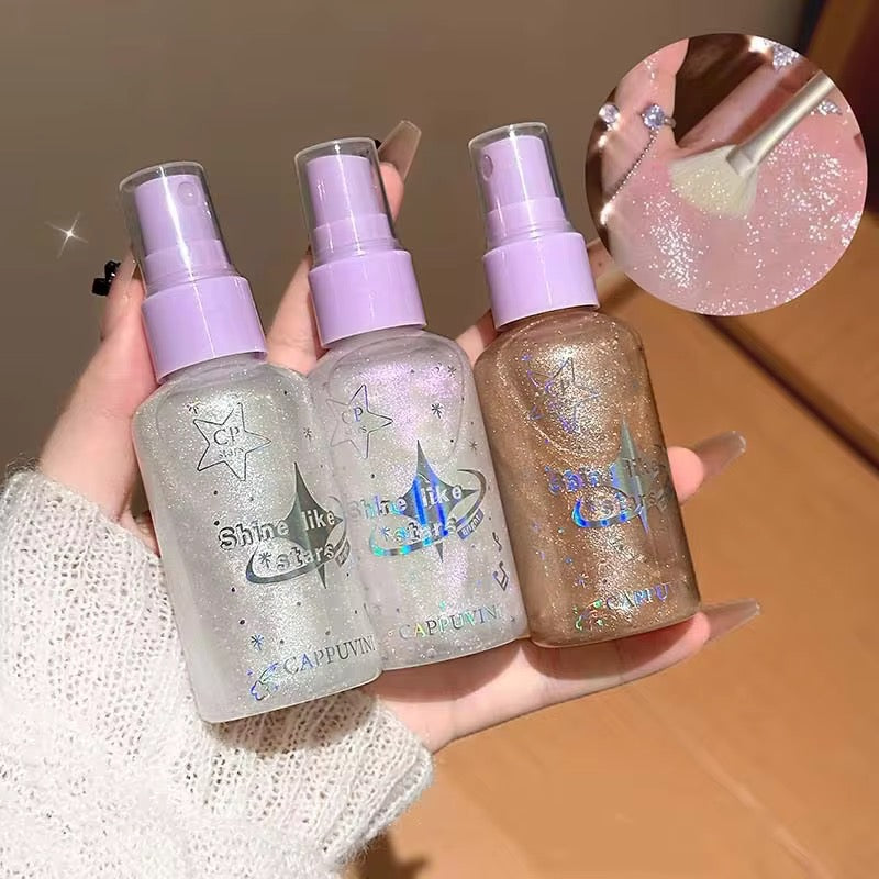 Korean Shimmer Glow Gel ✨💖 | Starry Glitter Highlighter 🌟 | Glass Skin Shine 💫