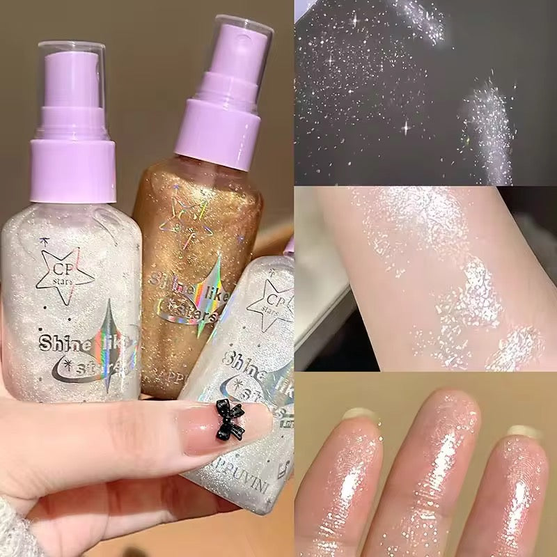 Korean Shimmer Glow Gel ✨💖 | Starry Glitter Highlighter 🌟 | Glass Skin Shine 💫