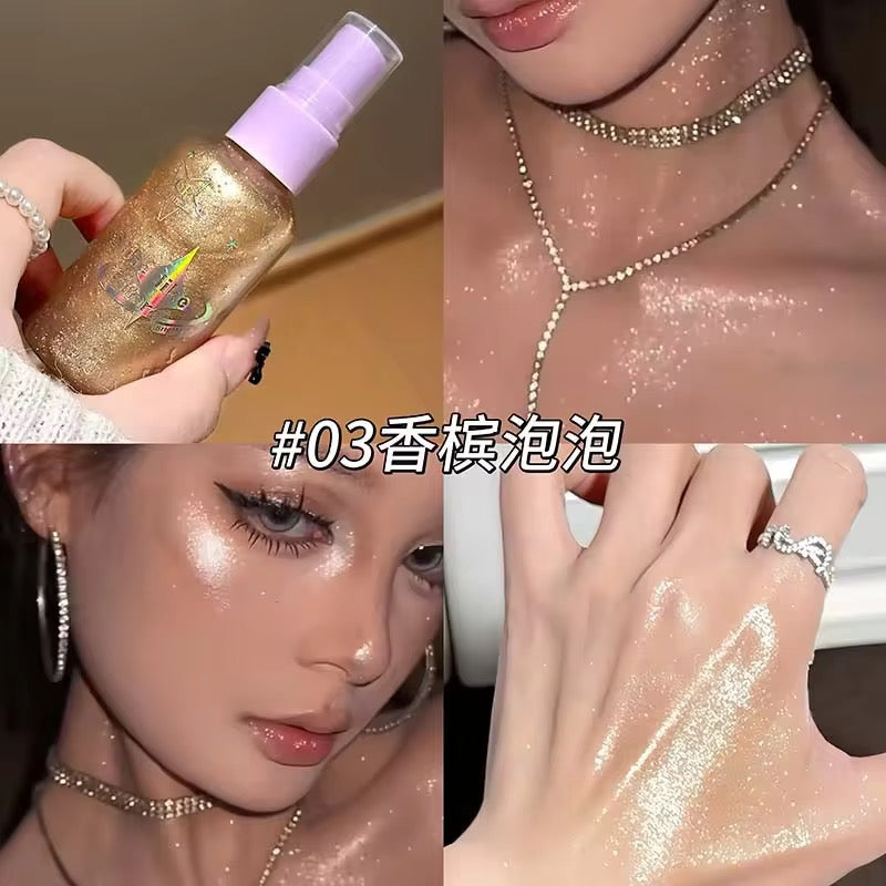 Korean Shimmer Glow Gel ✨💖 | Starry Glitter Highlighter 🌟 | Glass Skin Shine 💫
