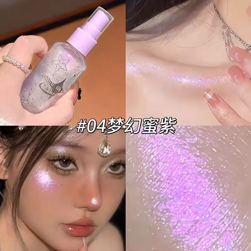 Korean Shimmer Glow Gel ✨💖 | Starry Glitter Highlighter 🌟 | Glass Skin Shine 💫