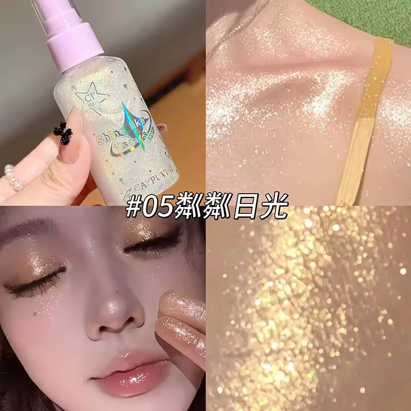 Korean Shimmer Glow Gel ✨💖 | Starry Glitter Highlighter 🌟 | Glass Skin Shine 💫