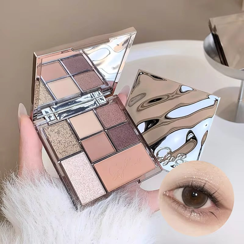 CLEARANCE Gege Bear 7-Color Eyeshadow Palette 🌸💖 | Rose Glam + Soft Matte ✨ | Korean INS Makeup