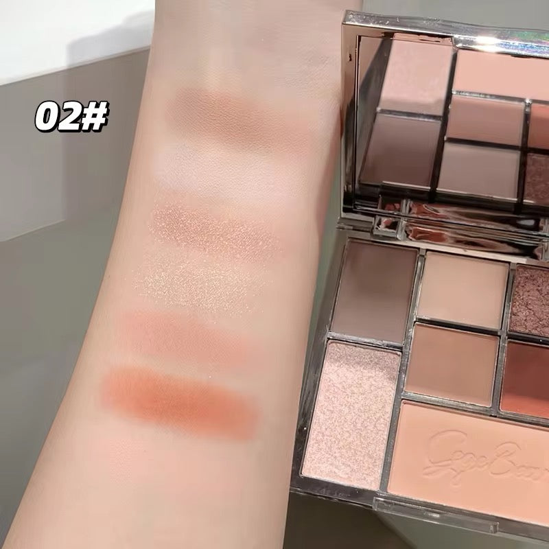 CLEARANCE Gege Bear 7-Color Eyeshadow Palette 🌸💖 | Rose Glam + Soft Matte ✨ | Korean INS Makeup