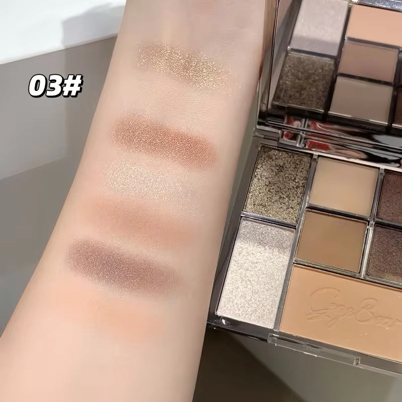 CLEARANCE Gege Bear 7-Color Eyeshadow Palette 🌸💖 | Rose Glam + Soft Matte ✨ | Korean INS Makeup
