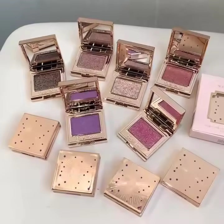Luxury Monochrome Glitter Eyeshadow 💖 | High-Shine Sparkle ✨ | Korean INS Glam Compact