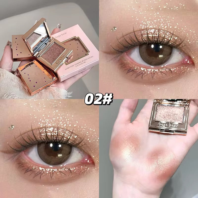 Luxury Monochrome Glitter Eyeshadow 💖 | High-Shine Sparkle ✨ | Korean INS Glam Compact