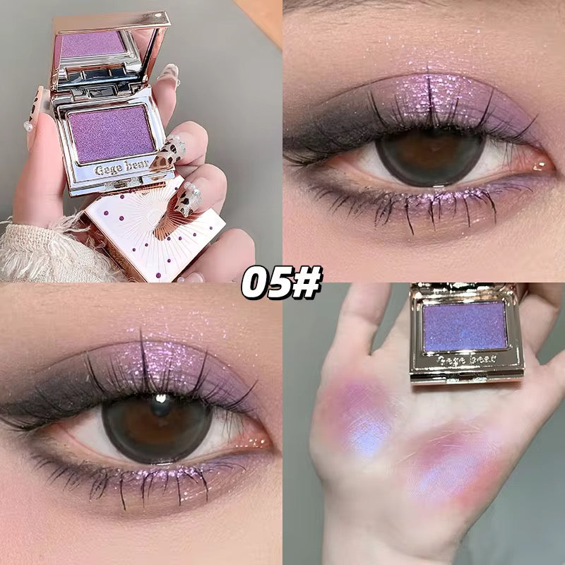 Luxury Monochrome Glitter Eyeshadow 💖 | High-Shine Sparkle ✨ | Korean INS Glam Compact