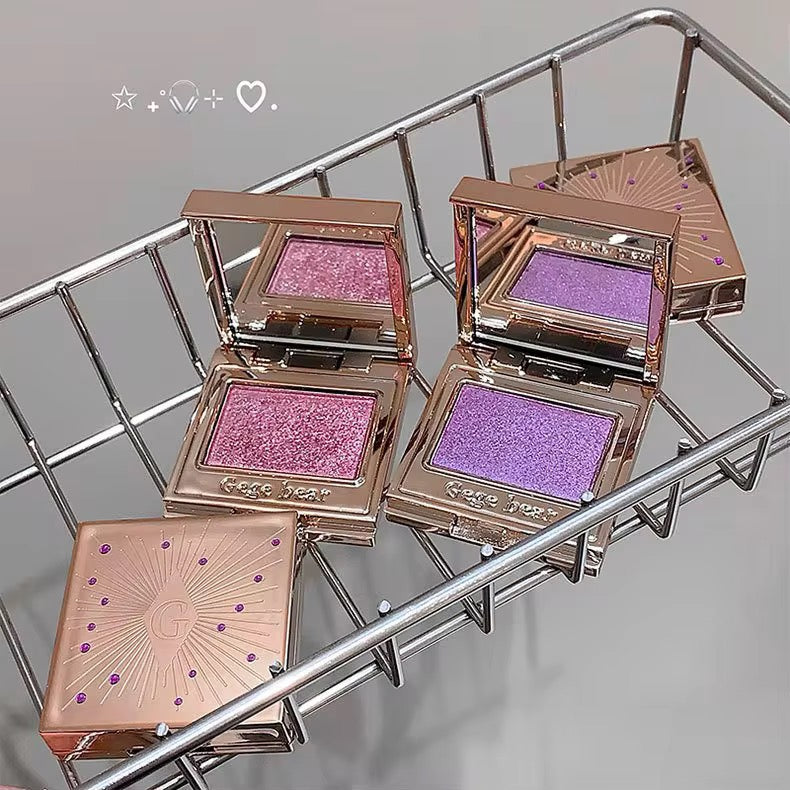 Luxury Monochrome Glitter Eyeshadow 💖 | High-Shine Sparkle ✨ | Korean INS Glam Compact