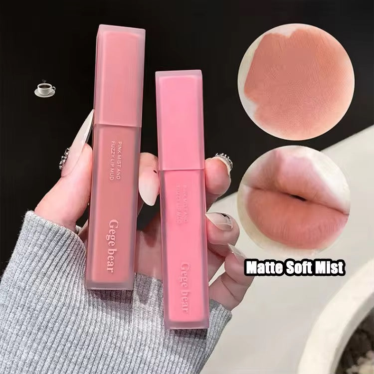 Gege Bear Korean Matte Soft Mist Lip Tint 💕✨ | Blur Velvet Finish 🌸 | Daily Nude Pink Shades
