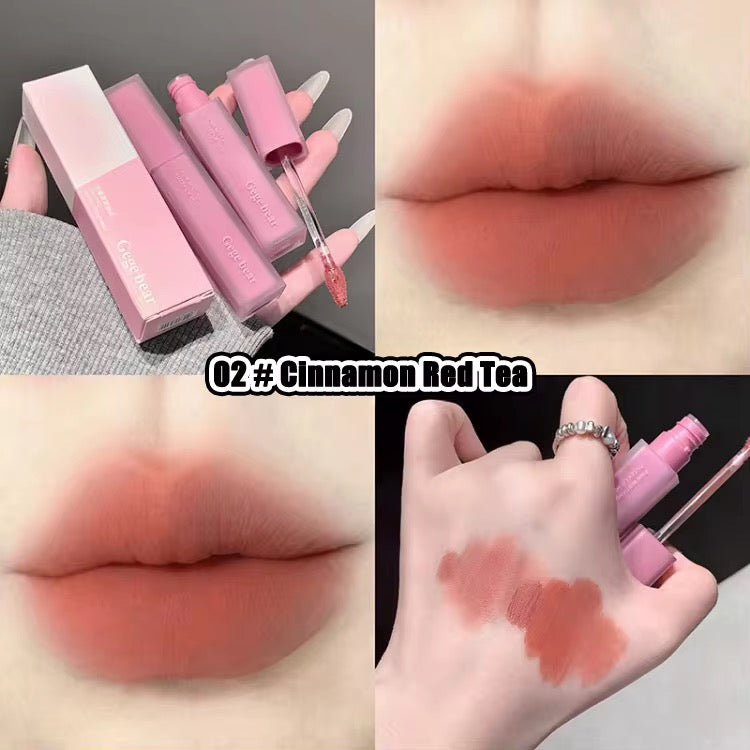 Gege Bear Korean Matte Soft Mist Lip Tint 💕✨ | Blur Velvet Finish 🌸 | Daily Nude Pink Shades