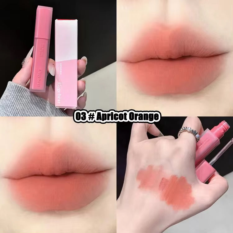 Gege Bear Korean Matte Soft Mist Lip Tint 💕✨ | Blur Velvet Finish 🌸 | Daily Nude Pink Shades