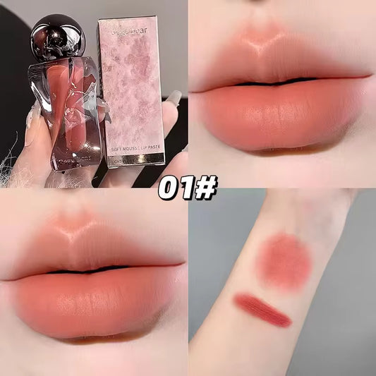Gege Bear Crystal Lip Tint ✨💖 | Glassy Soft-Matte Lips 🌸 | Korean INS Luxury Tint