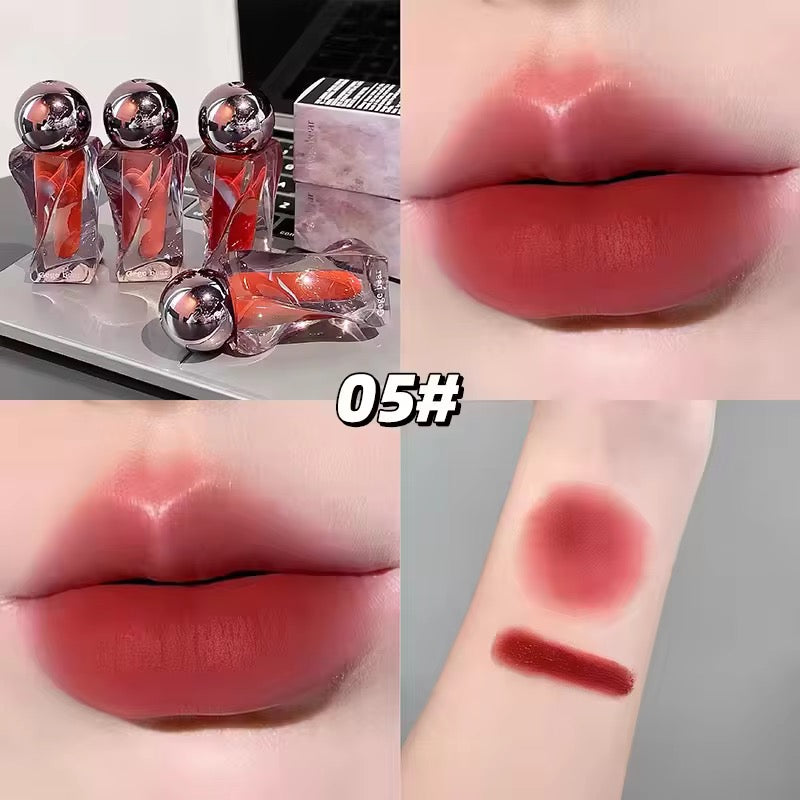 Gege Bear Crystal Lip Tint ✨💖 | Glassy Soft-Matte Lips 🌸 | Korean INS Luxury Tint