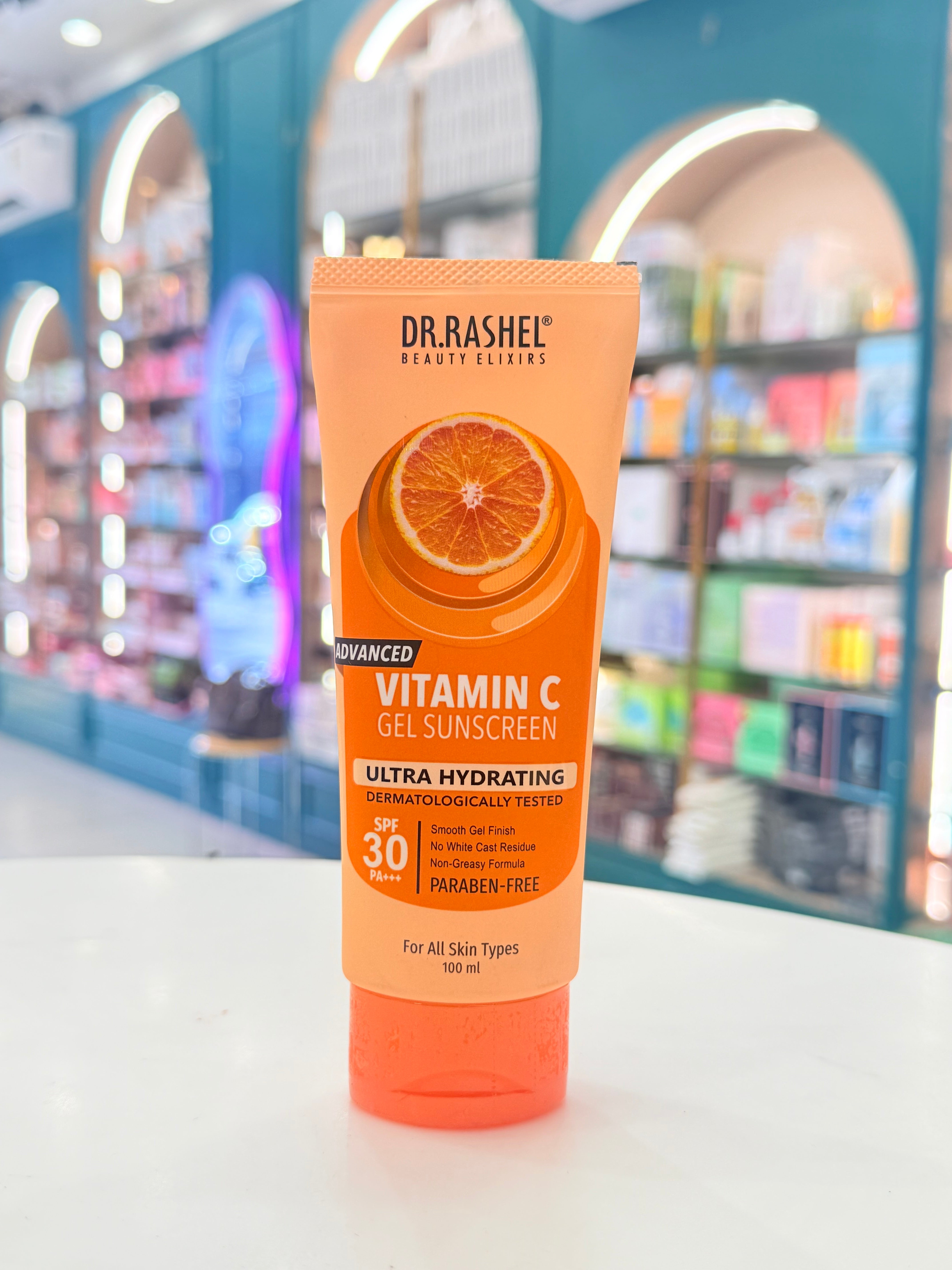 Dr. Rashel Advanced Vitamin C Gel Sunscreen SPF 30 PA+++ – Ultra Hydrating, No White Cast, Non-Greasy | 100ml