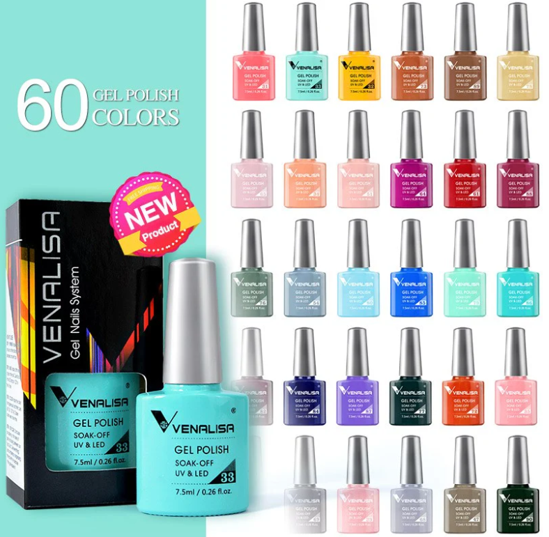 VIP2 Gel Polish Kit 65PCS  HEMA Free