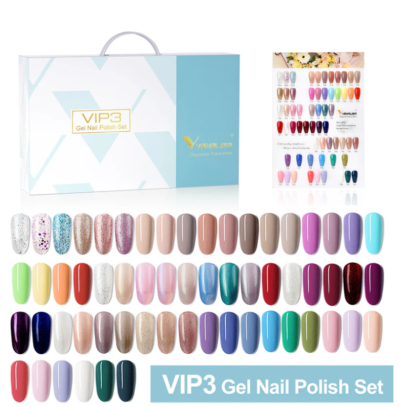 VIP3 Gel Polish Kit 65PCS  HEMA Free