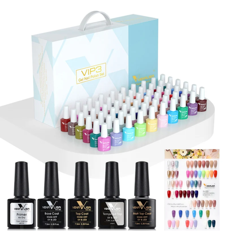 VIP3 Gel Polish Kit 65PCS  HEMA Free