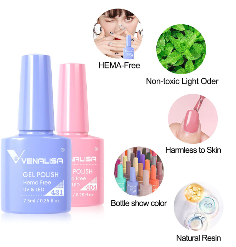 VIP4 Gel Polish Kit 65PCS  HEMA Free