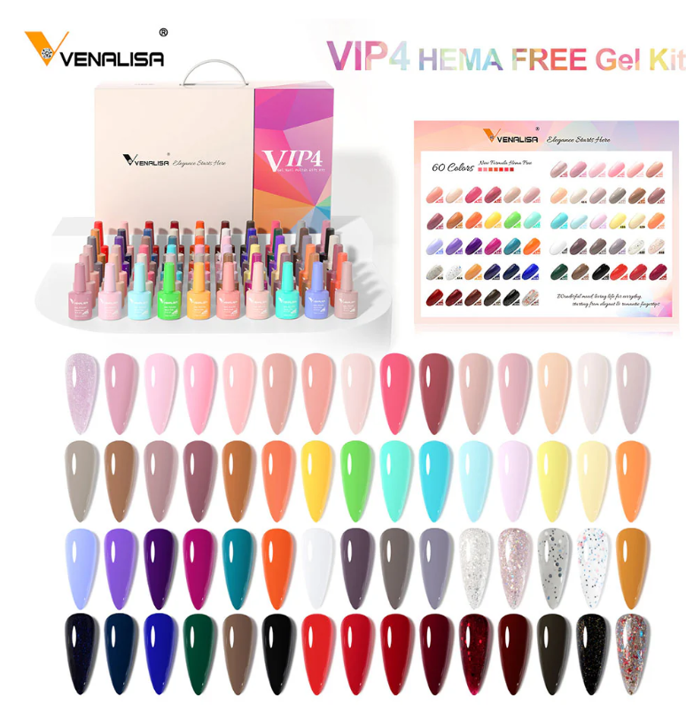 VIP4 Gel Polish Kit 65PCS  HEMA Free