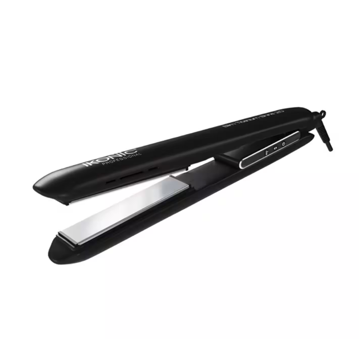 Ikonic Hair Straightener - Slim Titanium Shine Black & Silver