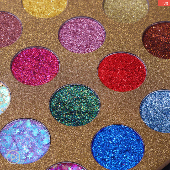 UCANBE STARRY PALETTE-Pro 16 Colors Glitter Eyeshadow Palette - Professional