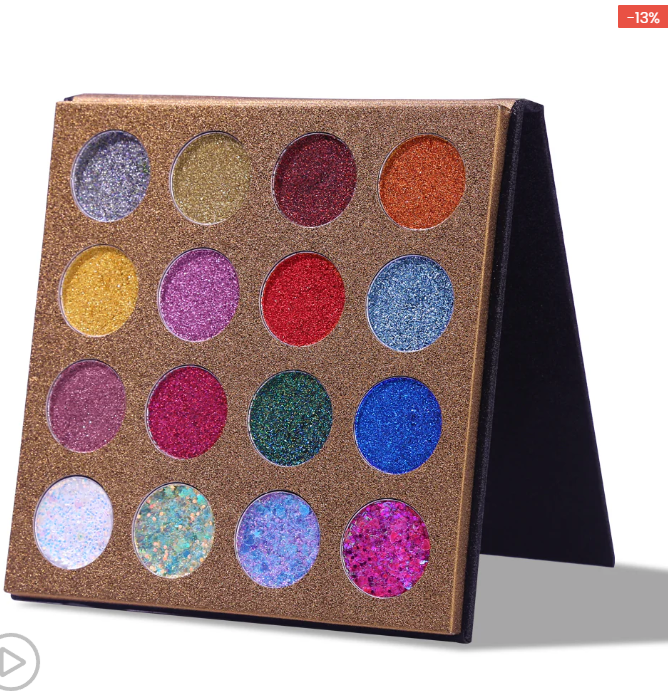 UCANBE STARRY PALETTE-Pro 16 Colors Glitter Eyeshadow Palette - Professional