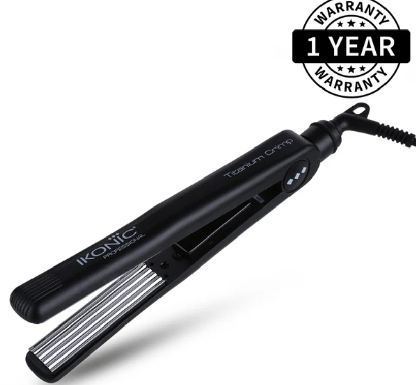 Ikonic Slim Titanium Crimper - Black