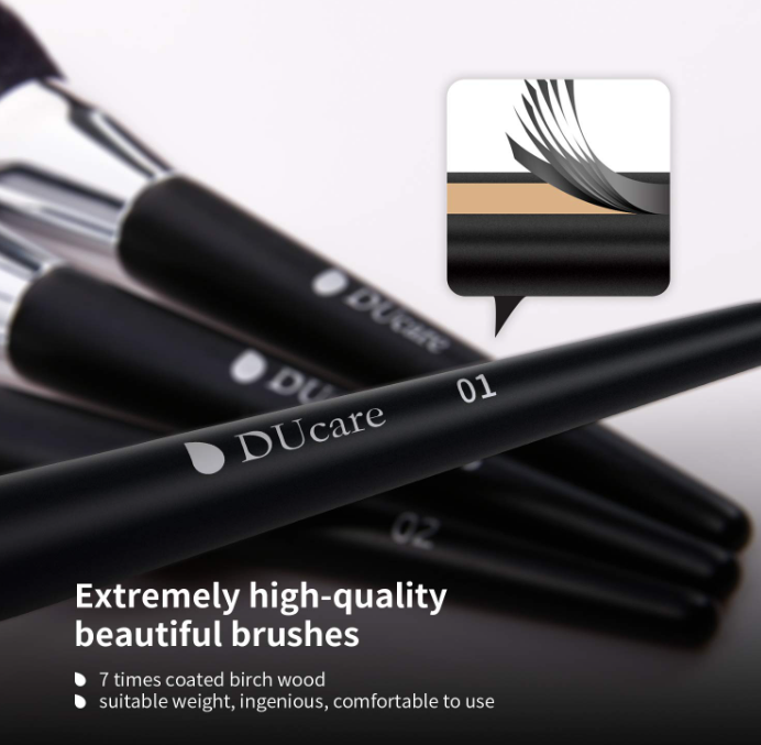 DUcare Makeup Brush Set 32Pcs Professional Makeup Brushes Christmas Gift Premium Synthetic Kabuki Foundation Blending Brush Face Powder Blush Concealers Eye...