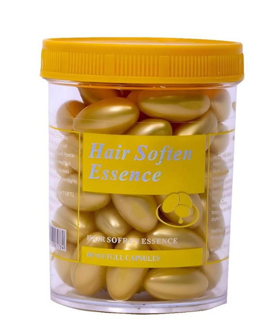 Vitamin-e Hair Capsules, Soften Hairs Serum Capsule, Suitable For Frizzy & Damaged Hair, Bifurcate Rough, Dry or Dull Hairs, Support Hair Growth, Pack Of 60 Capsules